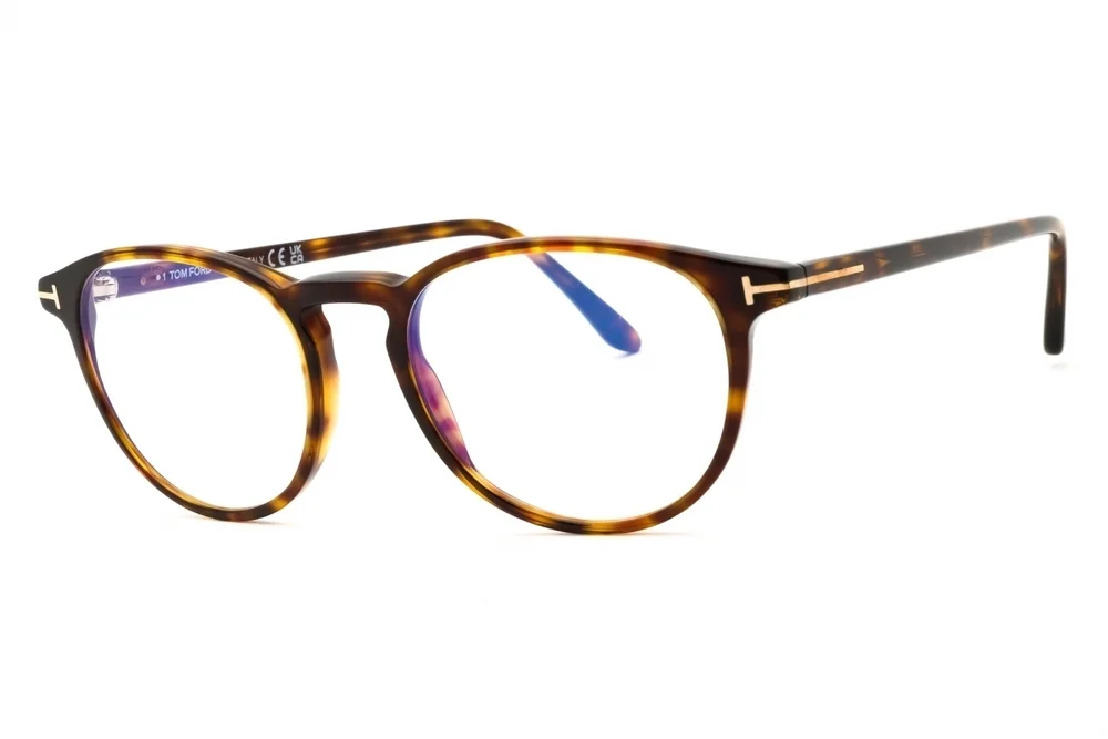 NWT Tom Ford FT5803-B-054 Red Round 51mm Glasses